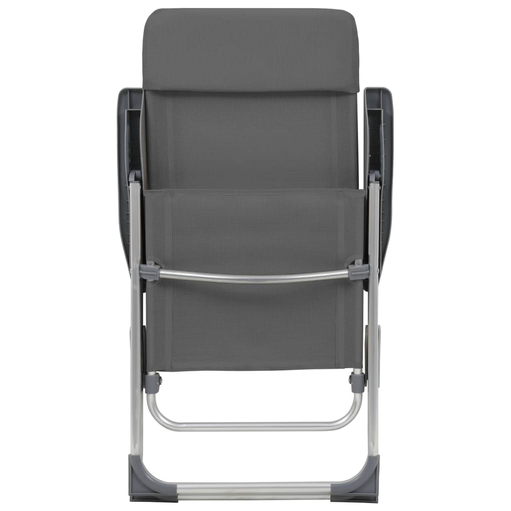 Campingstoelen Inklapbaar Aluminium 4 Grijs