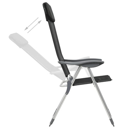 Campingstoelen Inklapbaar Aluminium St 4 Zwart