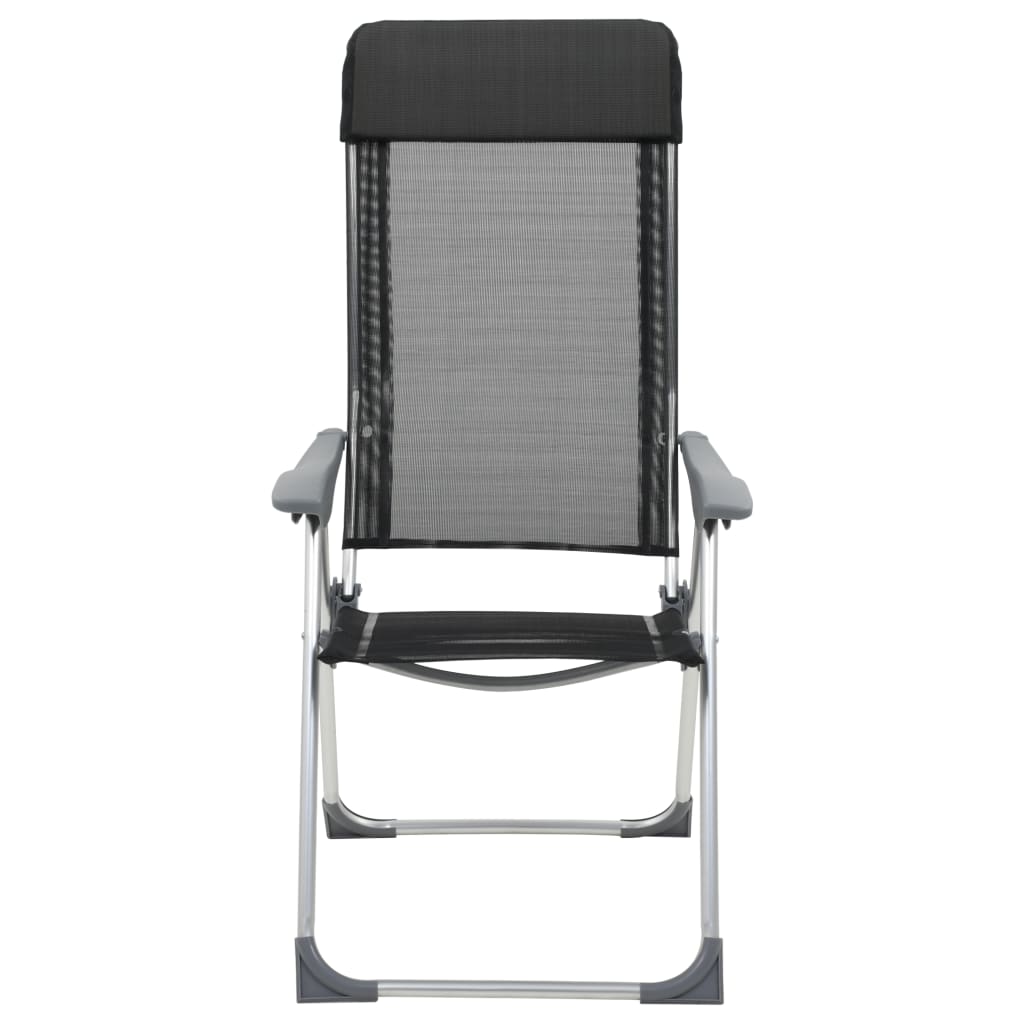 Campingstoelen Inklapbaar Aluminium St 4 Zwart