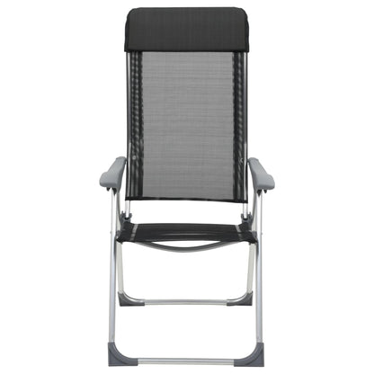 Campingstoelen Inklapbaar Aluminium St 4 Zwart