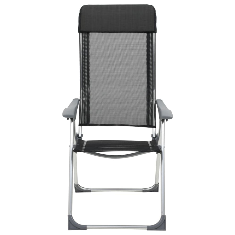 Campingstoelen Inklapbaar Aluminium St 4 Zwart