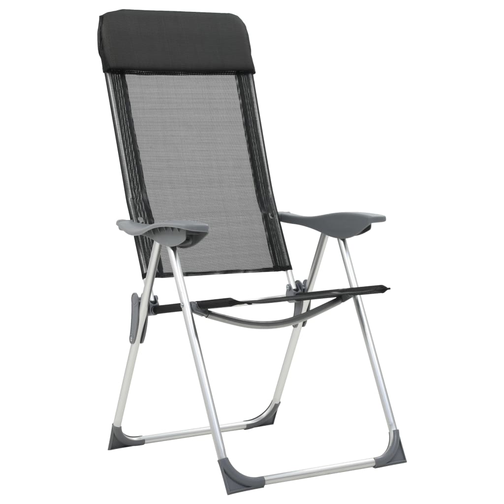 Campingstoelen Inklapbaar Aluminium St 4 Zwart