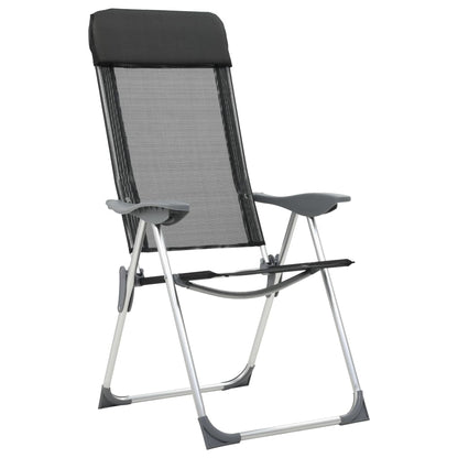 Campingstoelen Inklapbaar Aluminium St 4 Zwart