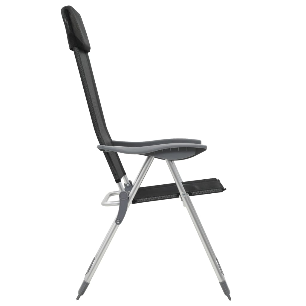 Campingstoelen Inklapbaar Aluminium St 4 Zwart