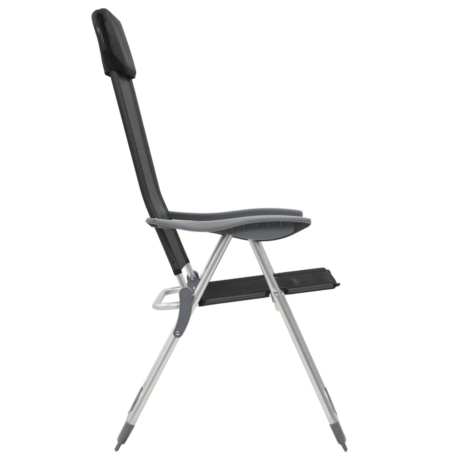 Campingstoelen Inklapbaar Aluminium St 4 Zwart