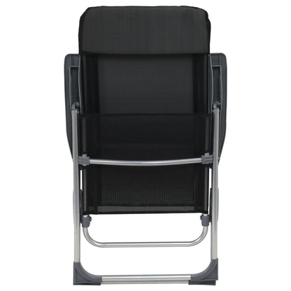 Campingstoelen Inklapbaar Aluminium St 4 Zwart