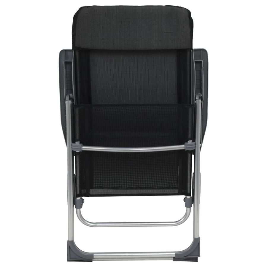 Campingstoelen Inklapbaar Aluminium St 4 Zwart