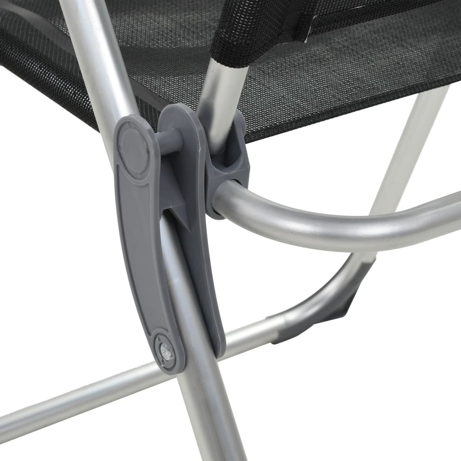 Campingstoelen Inklapbaar Aluminium St 4 Zwart