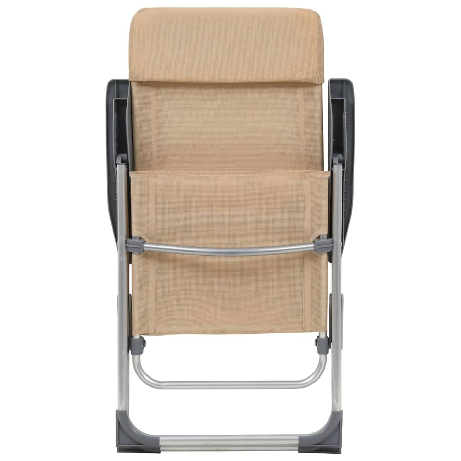 Campingstoelen Inklapbaar Aluminium Wit 4 crème