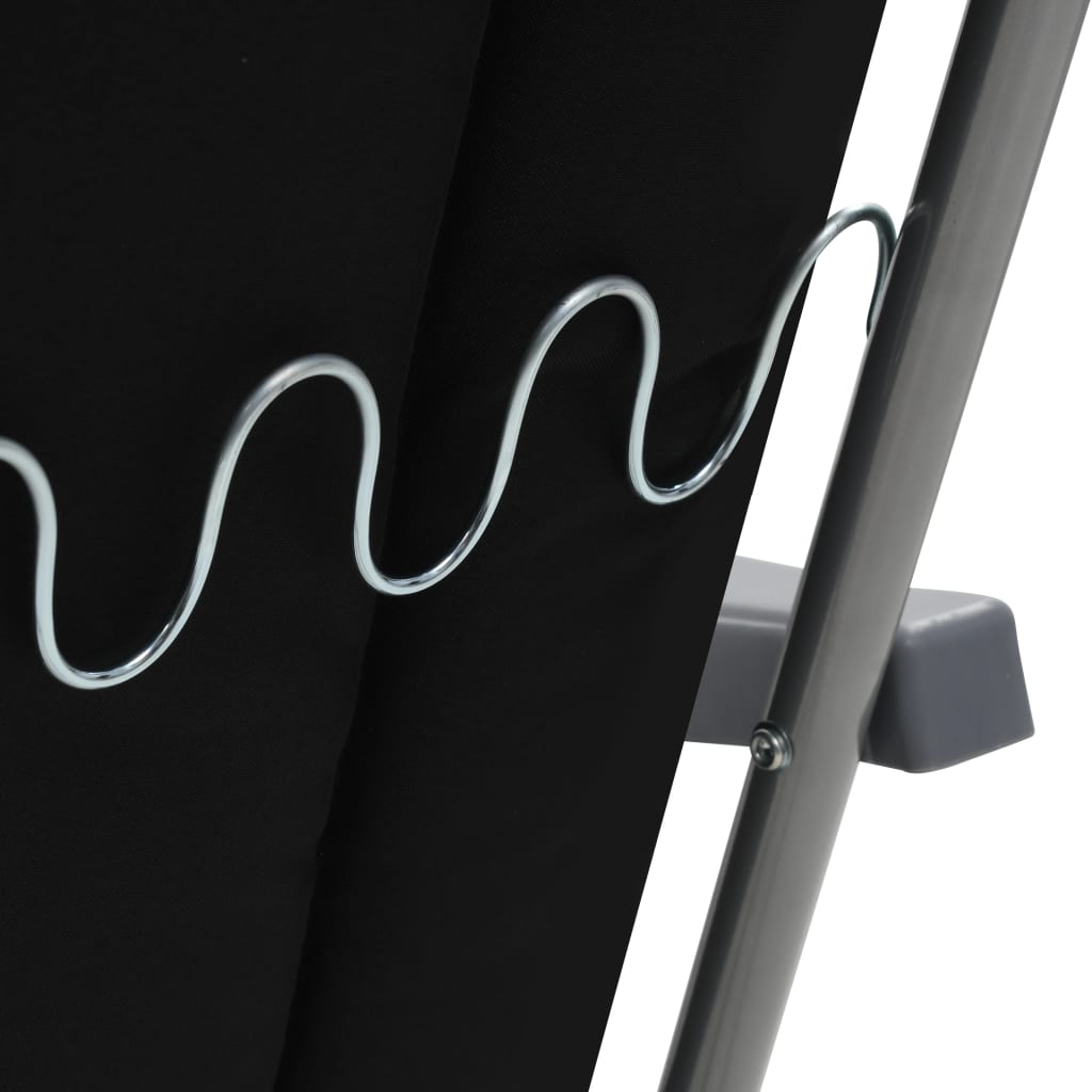 Tuinstoelen Met Kussen Inklapbaar Zwart