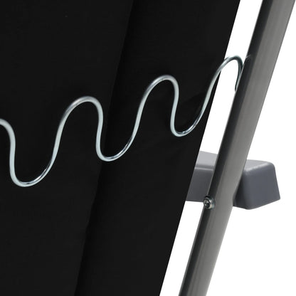 Tuinstoelen Met Kussen Inklapbaar Zwart