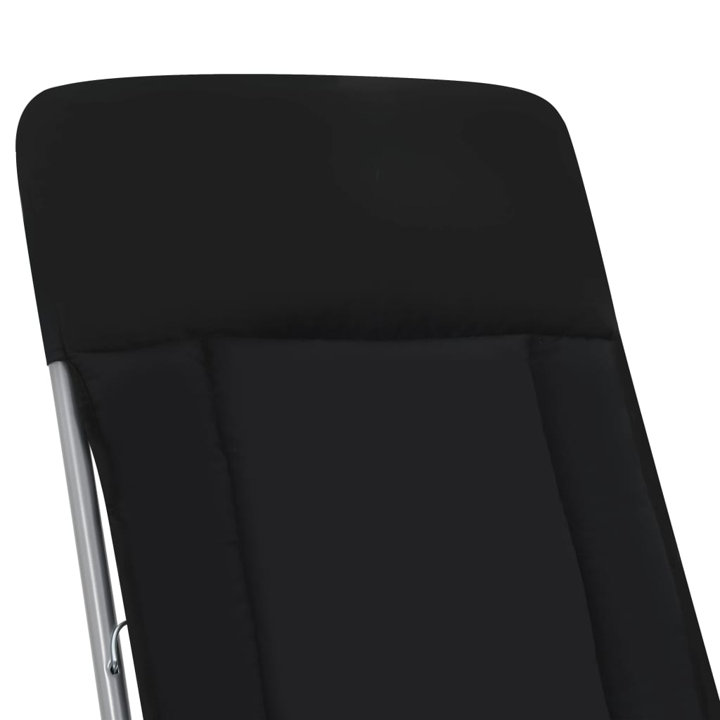 Tuinstoelen Met Kussen Inklapbaar Zwart