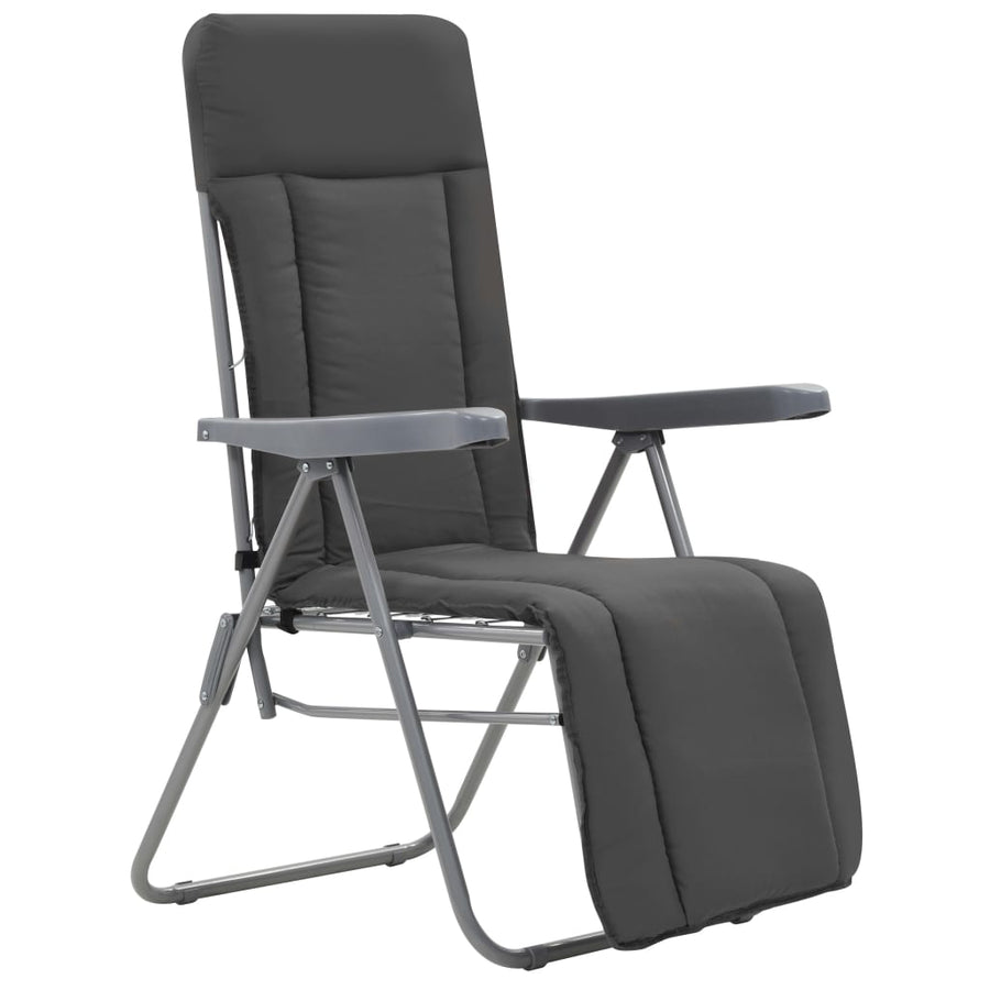 Tuinstoelen Met Kussen Inklapbaar Grijs