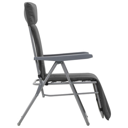 Tuinstoelen Met Kussen Inklapbaar Grijs