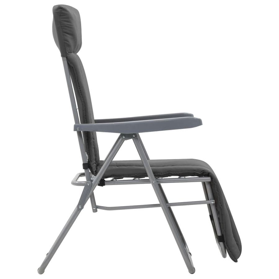 Tuinstoelen Met Kussen Inklapbaar Grijs