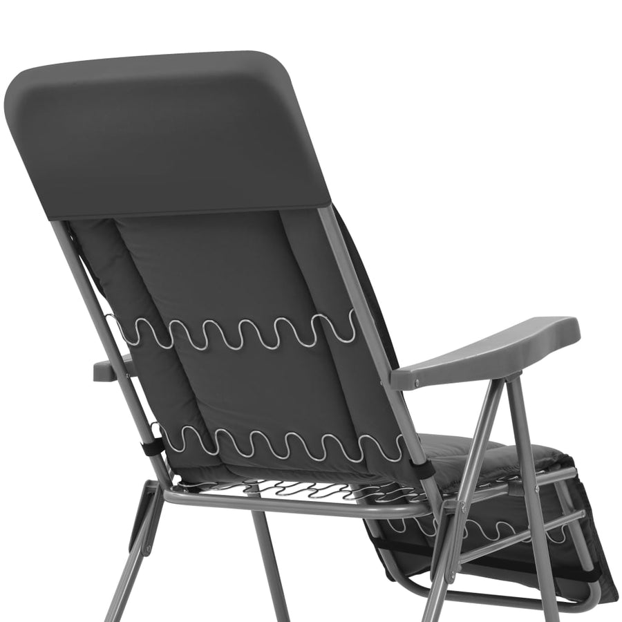 Tuinstoelen Met Kussen Inklapbaar Grijs