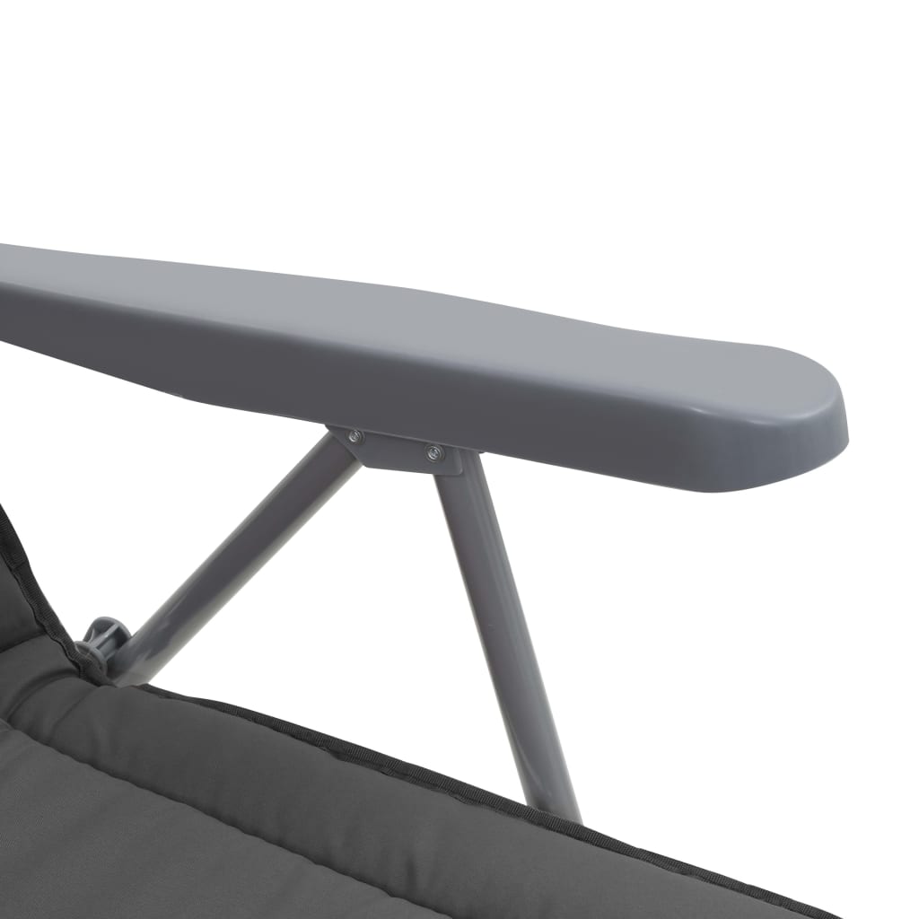 Tuinstoelen Met Kussen Inklapbaar Grijs
