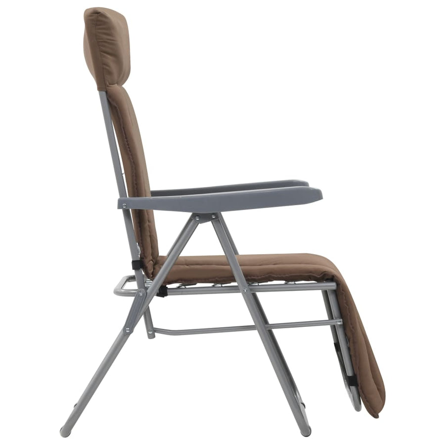Tuinstoelen Met Kussen Inklapbaar Bruin