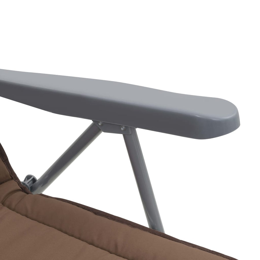 Tuinstoelen Met Kussen Inklapbaar Bruin