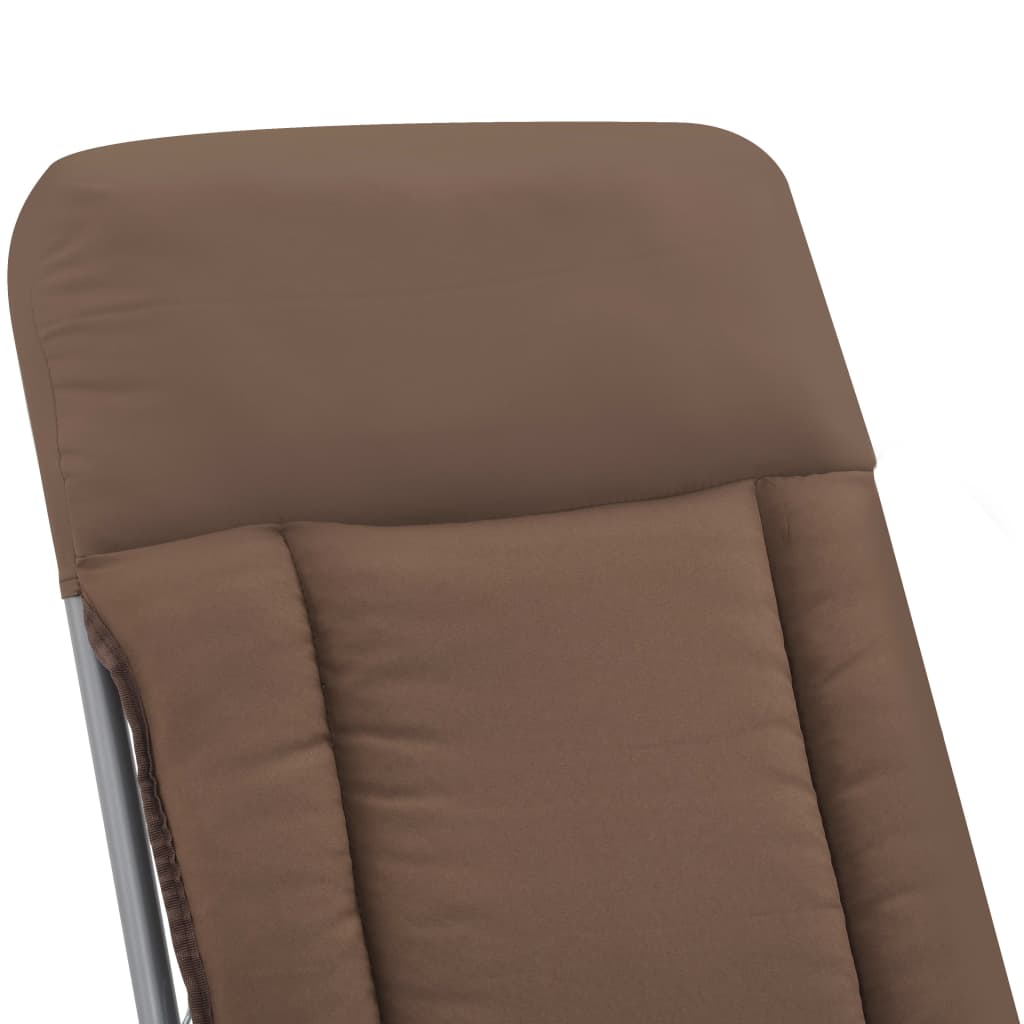 Tuinstoelen Met Kussen Inklapbaar Bruin
