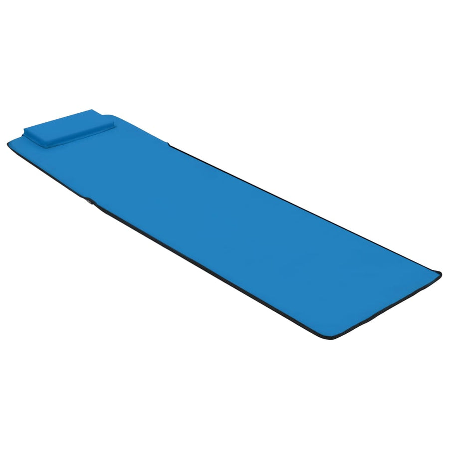 Strandmatten Inklapbaar Staal En Stof Blauw