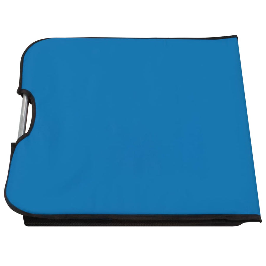 Strandmatten Inklapbaar Staal En Stof Blauw