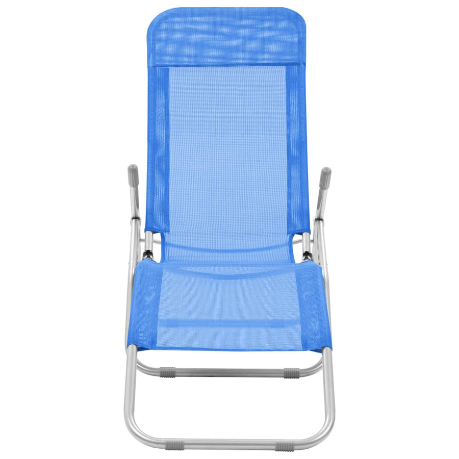 Ligbedden Inklapbaar Textileen Blauw