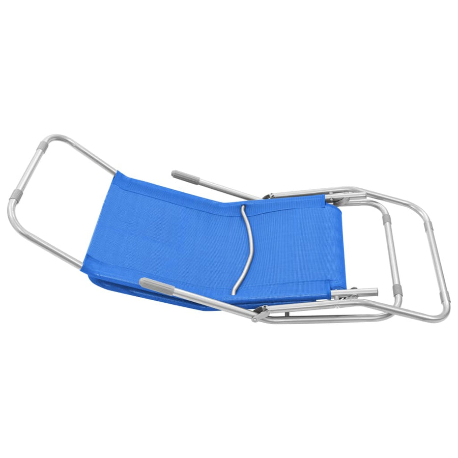 Ligbedden Inklapbaar Textileen Blauw