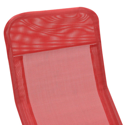 Ligbedden Inklapbaar Textileen Rood