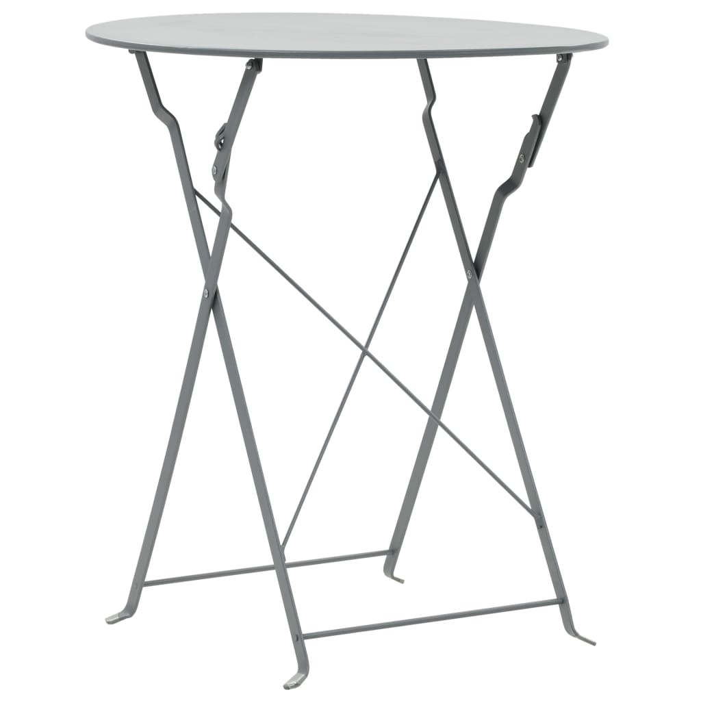 -Delige Bistroset Staal Grijs