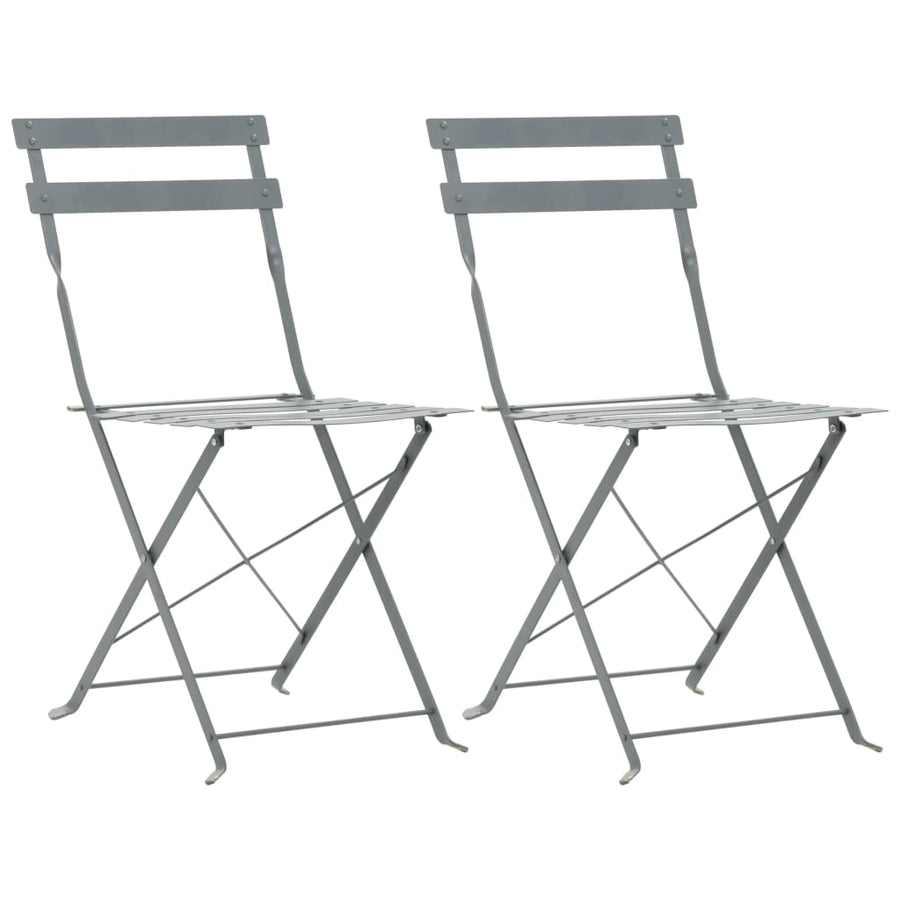 -Delige Bistroset Staal Grijs