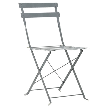 -Delige Bistroset Staal Grijs