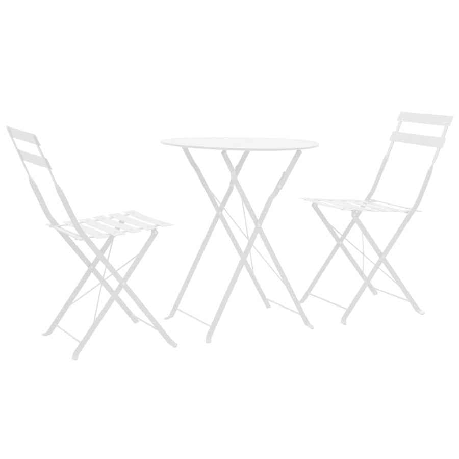 3-Delige Bistroset Staal Wit