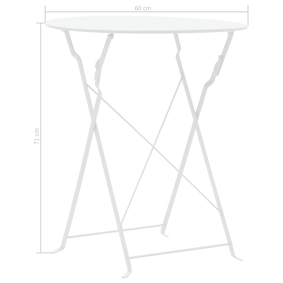 3-Delige Bistroset Staal Wit