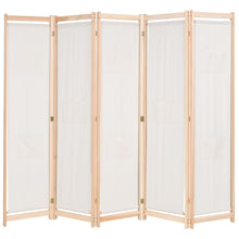 Kamerscherm Met Panelen 200X170X4 Cm Stof 5 Crème
