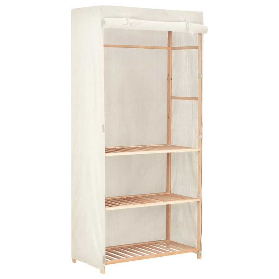Kledingkast 3-Laags 79X40X70 Cm Wit