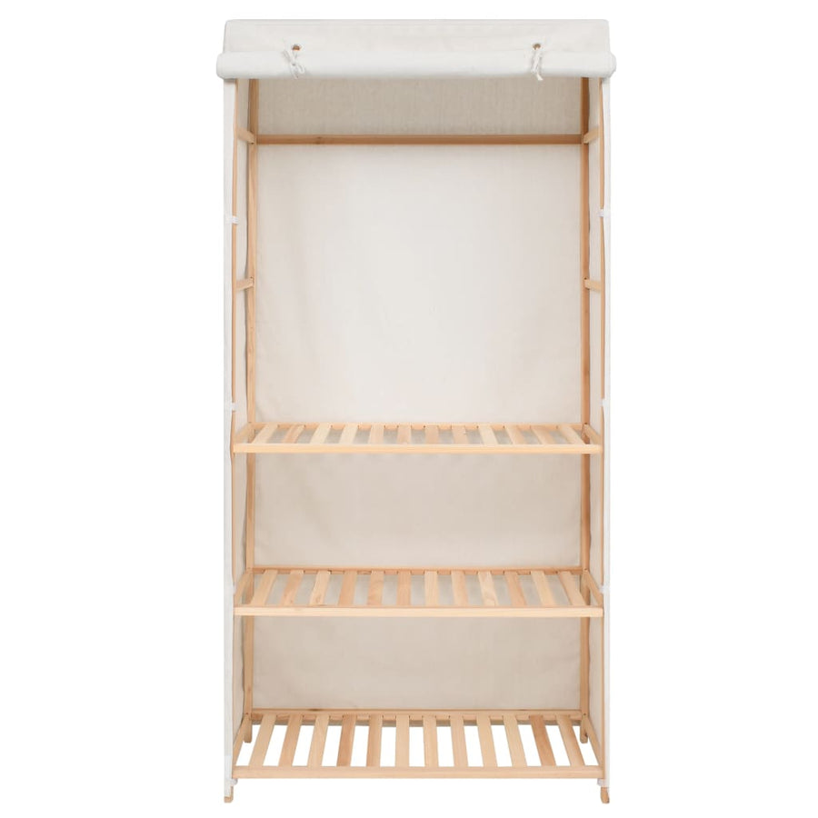 Kledingkast 3-Laags 79X40X70 Cm Wit