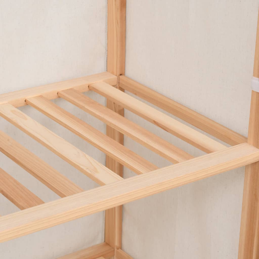 Kledingkast 3-Laags 79X40X70 Cm Wit