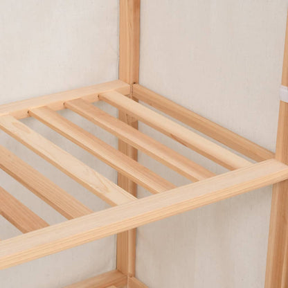 Kledingkast 3-Laags 79X40X70 Cm Wit