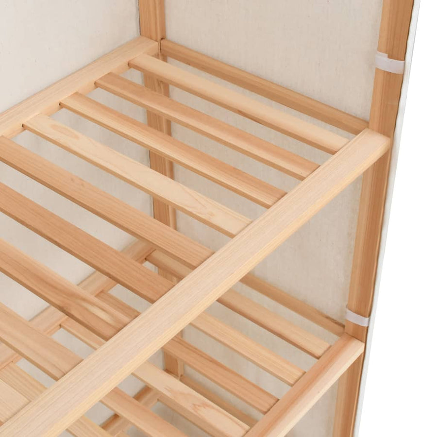Kledingkast 3-Laags 79X40X70 Cm Wit