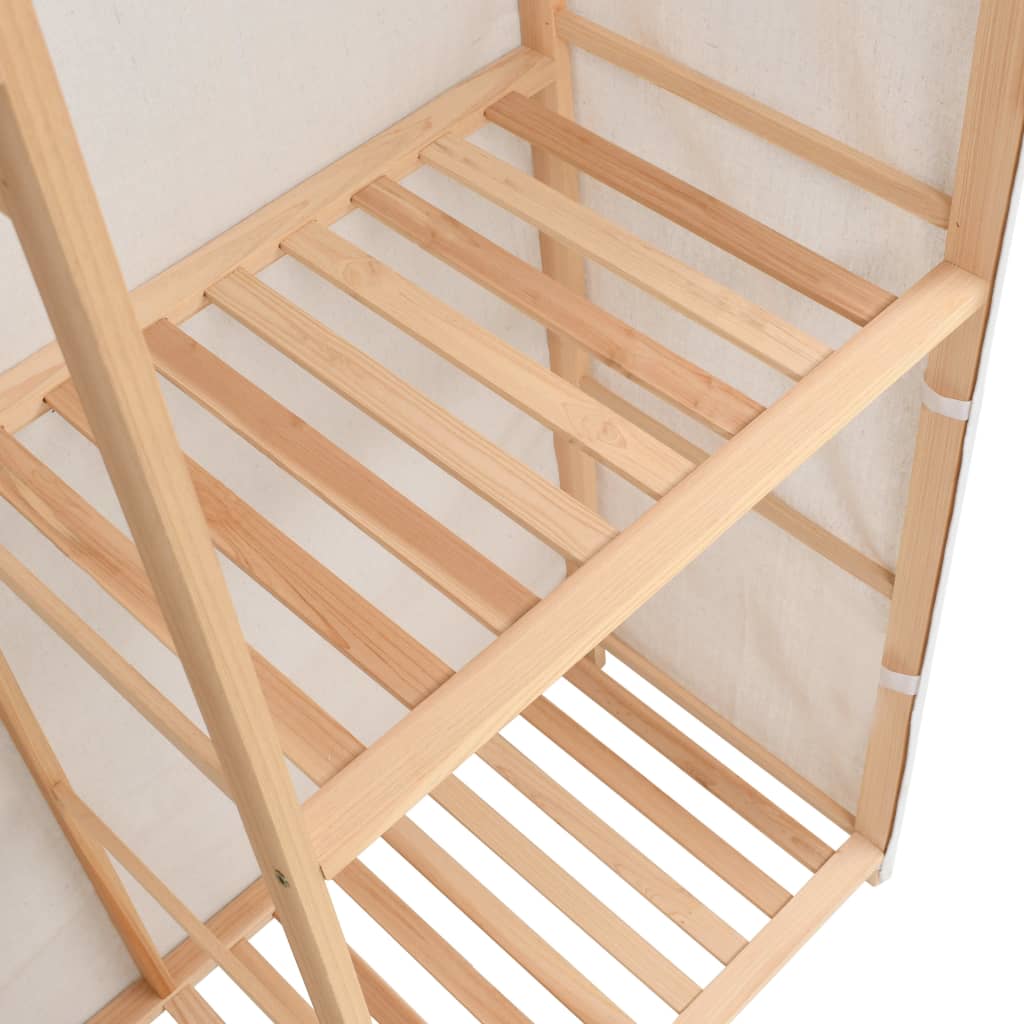 Kledingkast 3-Laags 0X40X70 Cm Wit