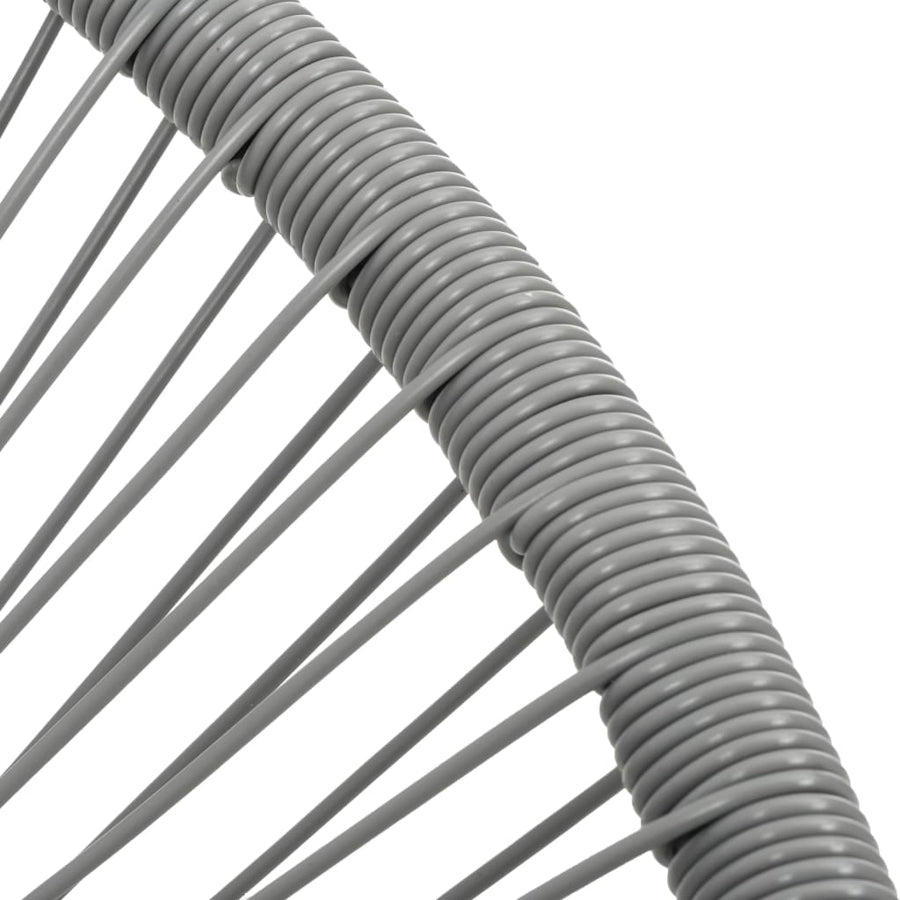 Tuinmaanstoel Poly Rattan Grijs
