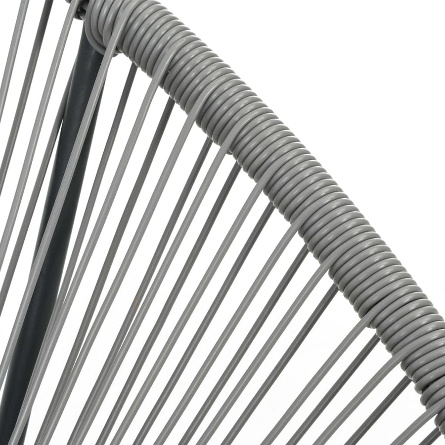 Tuinmaanstoel schommelend poly rattan grijs