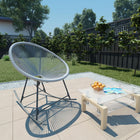 Schommelstoel poly rattan grijs