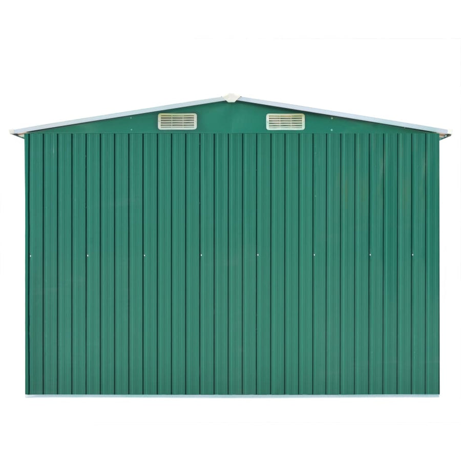 Tuinschuur 257x298x178 cm metaal groen