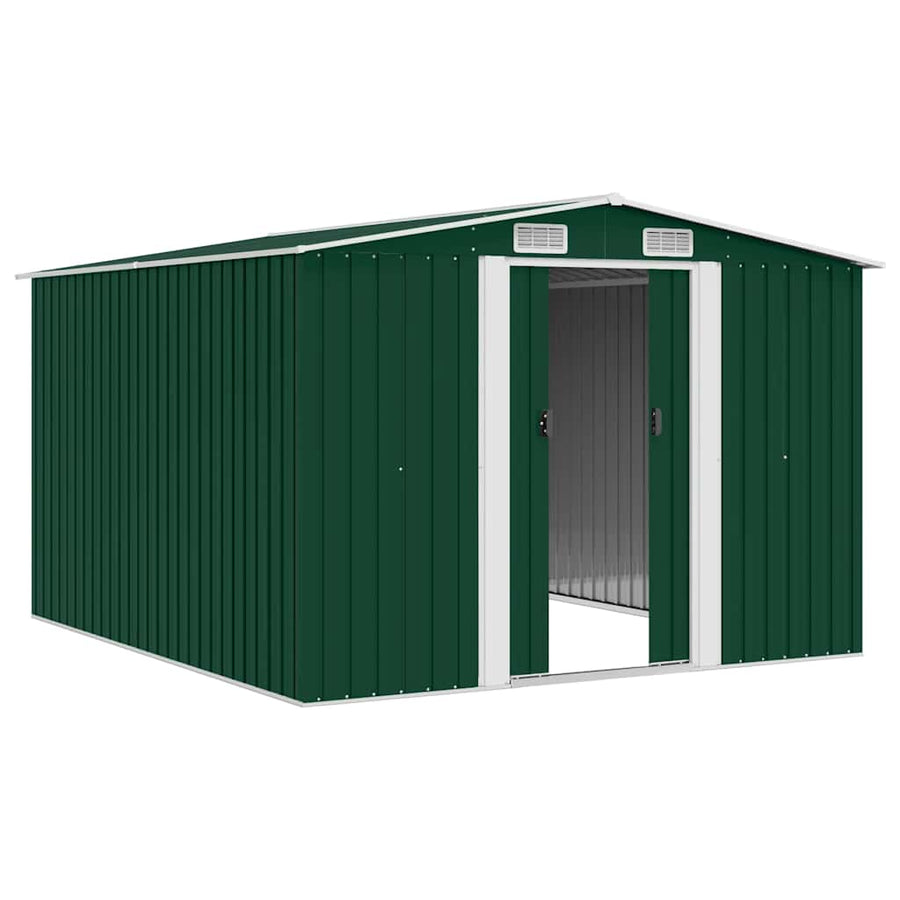 Tuinschuur 257x298x178 cm metaal groen