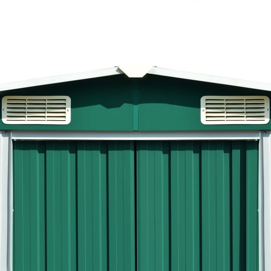 Tuinschuur 257x298x178 cm metaal groen