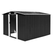 Tuinschuur 257x298x178 cm metaal antraciet