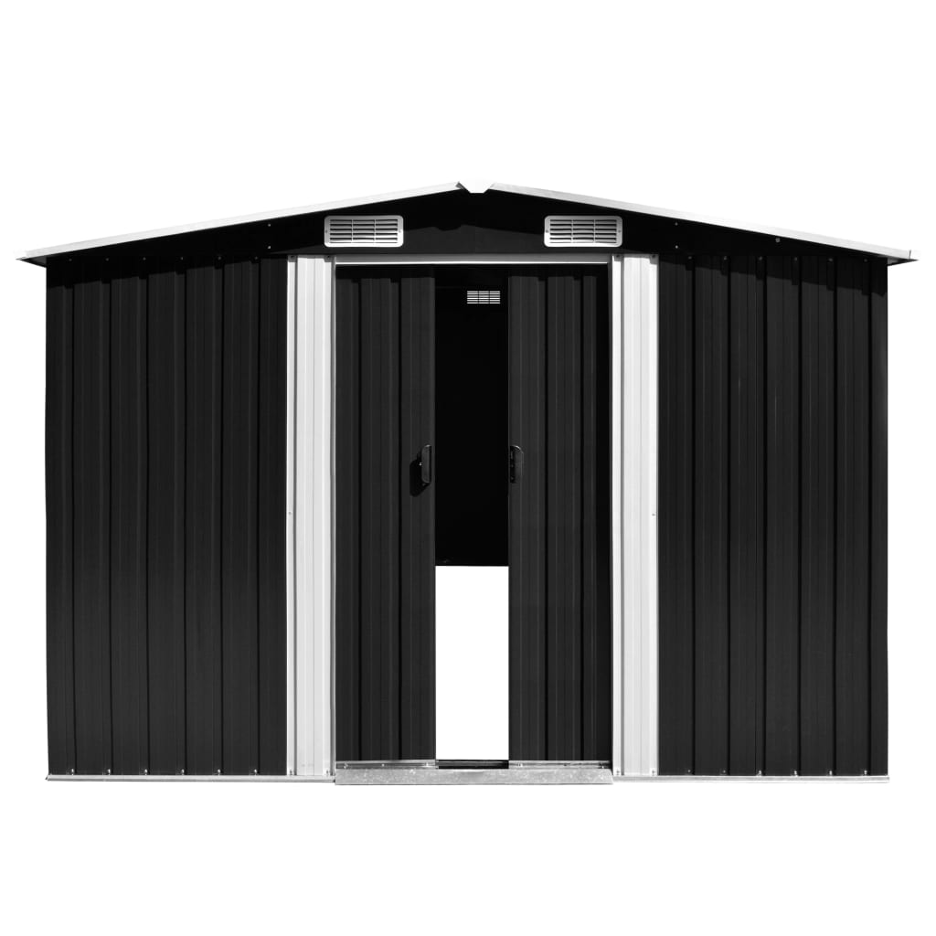 Tuinschuur Metaal Kleurig 257 x 298 x 178 cm Antraciet