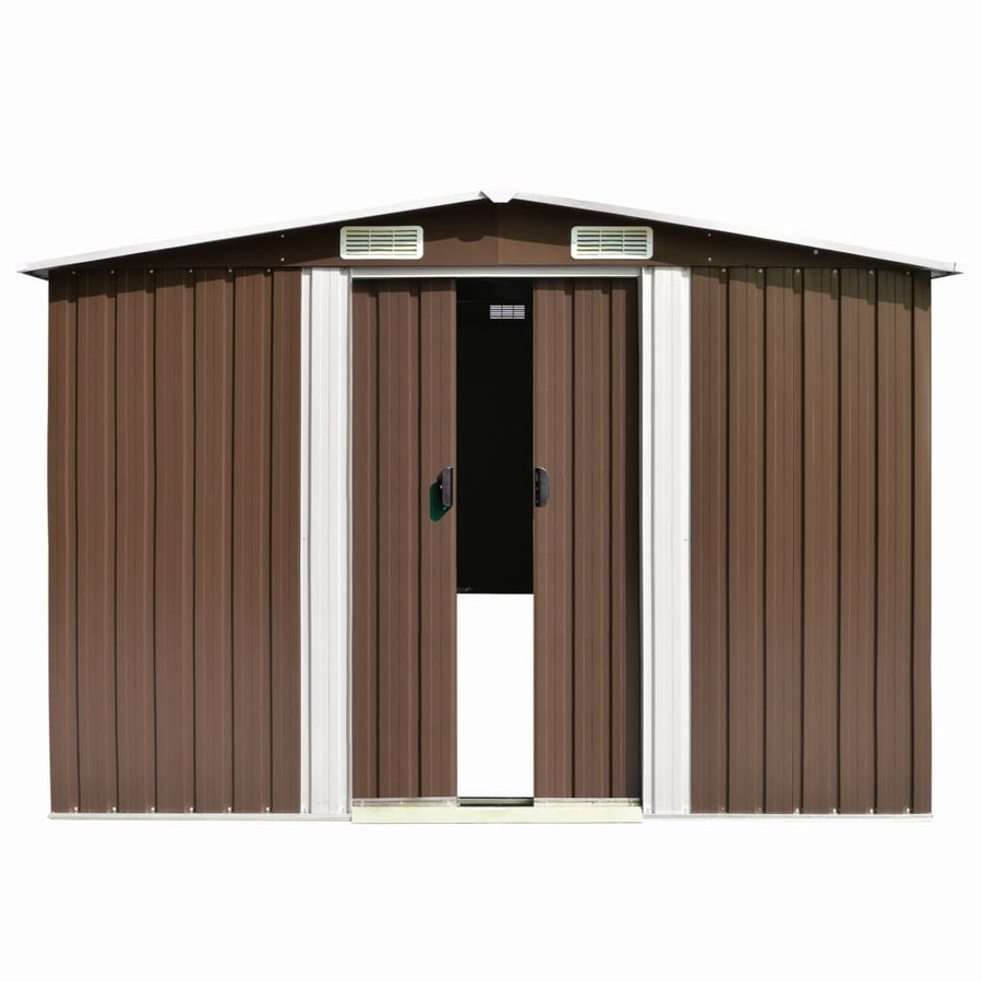 Tuinschuur Metaal 257 x 298 x 178 cm Bruin